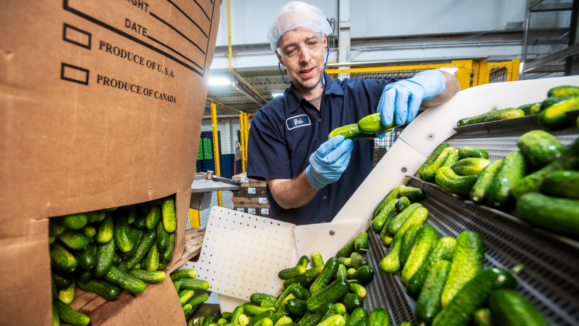 Bob McClure at McClure's Pickles factory