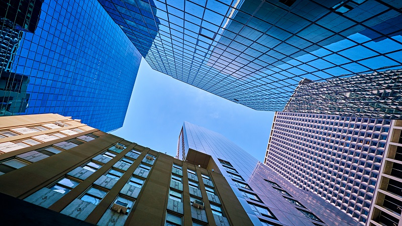 Office buildings in New York.