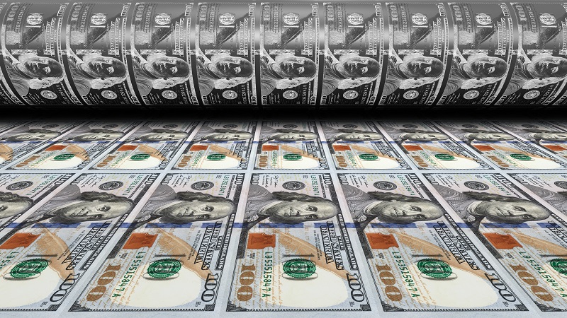 Photo of 100-dollar-bill printing press