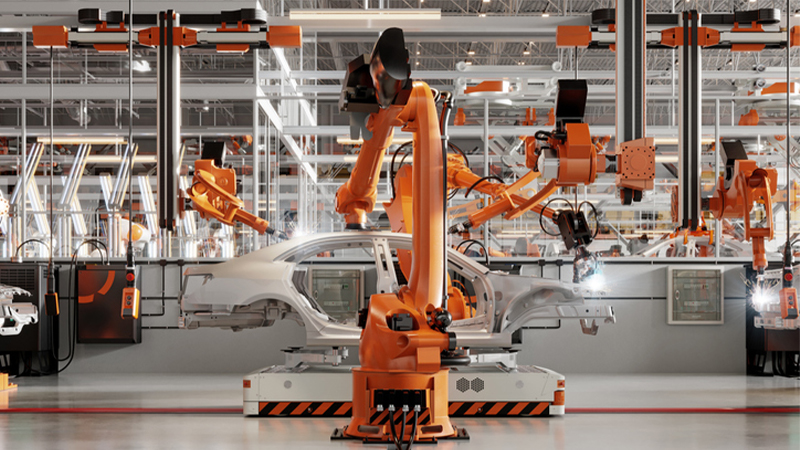 Car assembly in factory