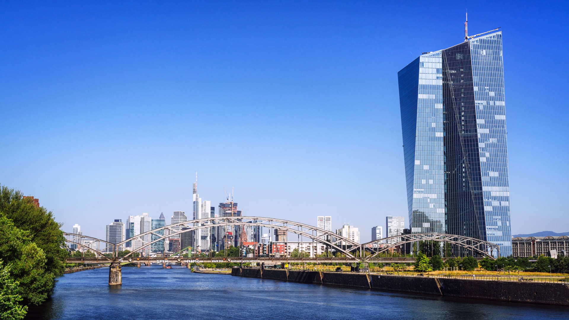 The European Central Bank headquarters in Frankfurt, Germany.